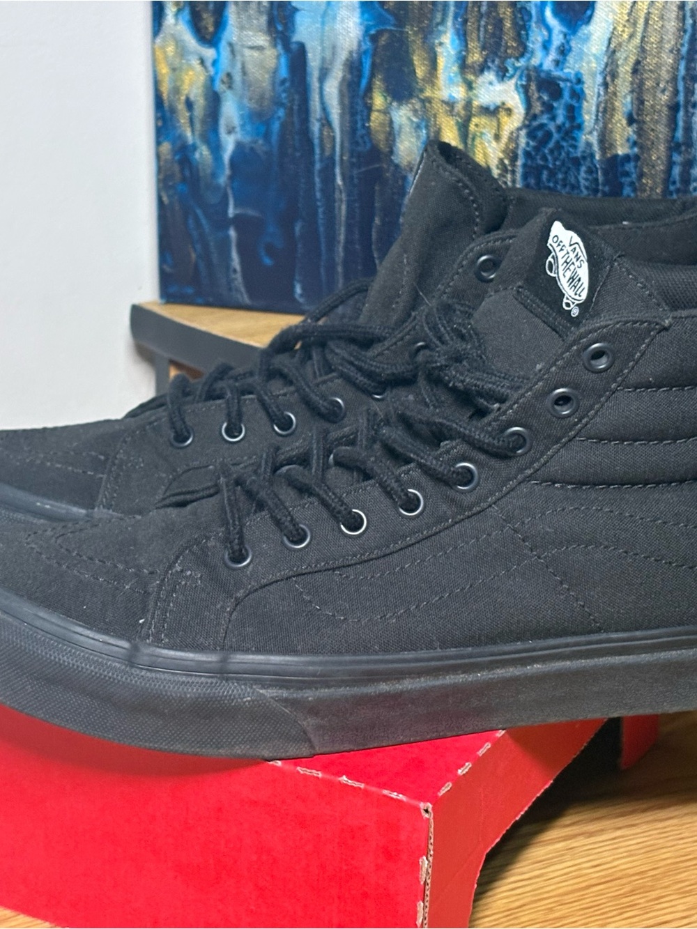 Vans Uni-sex Black Sk8-Hi Canvas High-Top Sneakers